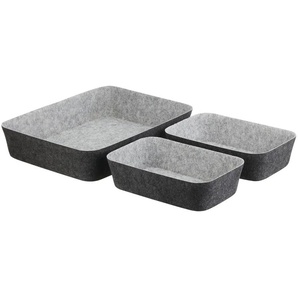 KHG Filzaufbewahrung - grau - Filz - 34 cm - 26 cm - cm 7,5 | Möbel Kraft