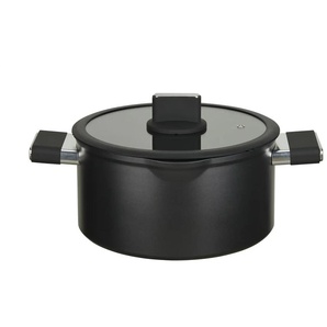 KHG Fleischtopf    ¦ schwarz ¦ Aluminium ¦ Maße (cm): H: 13  Ø: 24