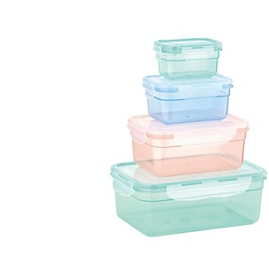 KHG Frischhaltedosen Set 4-teilig | mehrfarbig | Kunststoff |