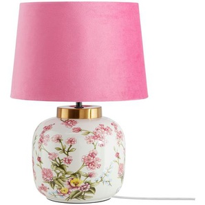 KHG Keramik-Tischleuchte  1-flammig  Kirschblüten   ¦ rosa/pink ¦ Maße (cm): H: 40,5  Ø: 28