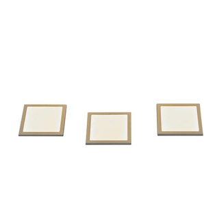 KHG Küchenunterbaubeleuchtung 3er-Set  quadratisch   ¦ silber ¦ Maße (cm): B: 10 H: 0,5 T: 10.0