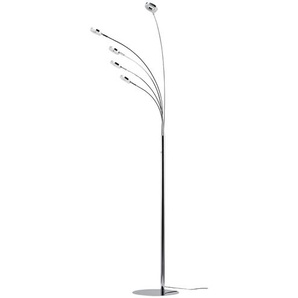 KHG LED-Bogenleuchte, 5-flammig, chrom - silber - Materialmix - 29 cm - 200 cm - 20 cm | Möbel Kraft