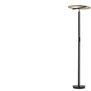 KHG LED-Deckenfluter  2-flammig  anthrazit / Eiche   ¦ holzfarben ¦ Maße (cm): H: 181  Ø: 50