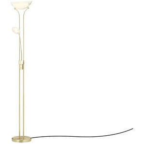 KHG LED-Deckenfluter, 2-flammig ¦ gold ¦ Maße (cm): H: 181  Ø: 25.5
