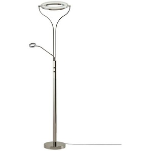 Meisterleuchten LED-Deckenfluter  2-flammig  schwarz/chrom   ¦ schwarz ¦ Maße (cm): B: 35,5 H: 180 T: 28.0
