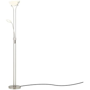 KHG LED-Deckenfluter, 2-flammig - silber - Materialmix - 181 cm - [25.5] | Möbel Kraft