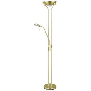 KHG LED-Deckenfluter - gold - Materialmix - 180 cm - [25.4] | Möbel Kraft