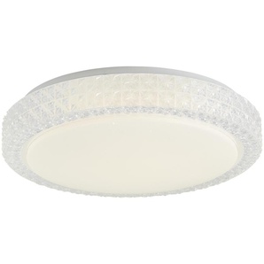 KHG LED-Deckenleuchte  1-flammig mit Sternenhimmeloptik   ¦ weiß ¦ Maße (cm): H: 10,5  Ø: 40.5