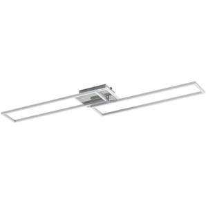 KHG LED-Deckenleuchte 3-flammig chrom/ alu mit Fernbedienung - silber - Materialmix - 110 cm - 8 cm - cm 24,8 | Möbel Kraft