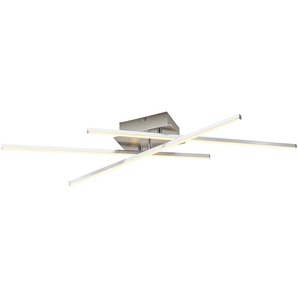KHG LED-Deckenleuchte  3-flammig nickel matt   ¦ silber ¦ Maße (cm): B: 90 H: 8 T: 12.0
