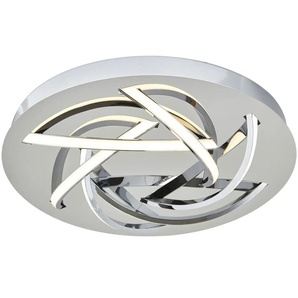 KHG LED-Deckenleuchte  6-flammig chrom   ¦ silber ¦ Maße (cm): H: 7,5  Ø: 40