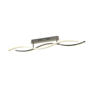 KHG LED-Deckenleuchte chrom `Wavy` - silber - Materialmix - 108 cm - 15 cm - cm 11,0 | Möbel Kraft