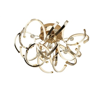 KHG LED-Deckenleuchte  goldfarben mit Kristall   ¦ gold ¦ Maße (cm): H: 36  Ø: 50