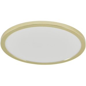 KHG LED-Deckenleuchte messing-blank ¦ gold ¦ Maße (cm): H: 5,5 Ø: 40