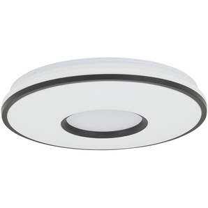 KHG LED-Deckenleuchte  schwarz mit Fernbedienung   ¦ schwarz ¦ Maße (cm): H: 8,5  Ø: 49