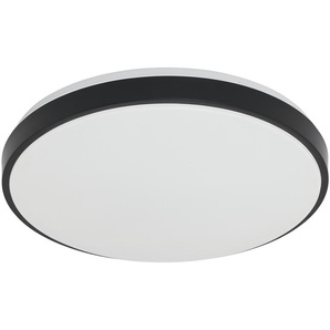 KHG LED-Deckenleuchte schwarz/weiß mit Funktion   ¦ schwarz ¦ Maße (cm): H: 10,5  Ø: 47