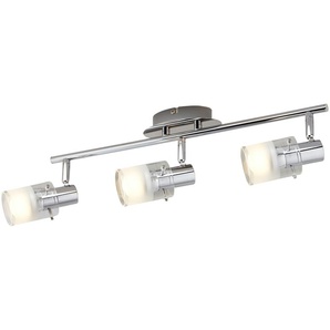 KHG LED- Deckenstrahler  3-flammig mit Glas   ¦ silber ¦ Maße (cm): B: 50 H: 15 T: 13.5