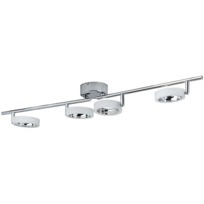 KHG LED-Deckenstrahler  4-flammig  Acrylringe   ¦ silber ¦ Maße (cm): B: 84,6 H: 9,5 T: 19.6
