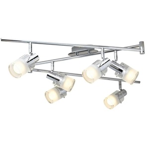 KHG LED- Deckenstrahler 6-flammig chrom - silber - Materialmix - 170 cm - 15 cm - cm 13,5 | Möbel Kraft