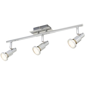 KHG LED-Deckenstrahler mit 3 schwenkbaren Spots - silber - Materialmix - 52 cm - 13 cm - 8,5 cm | Möbel Kraft