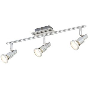 KHG LED-Deckenstrahler mit 3 schwenkbaren Spots ¦ silber ¦ Maße (cm): B: 52 H: 13 T: 8.5