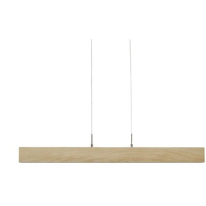 KHG LED-Holz-Pendelleuchte 1-flammig mit Dimmer - holzfarben - Materialmix - 98 cm - 120 cm - cm 7,5 | Möbel Kraft