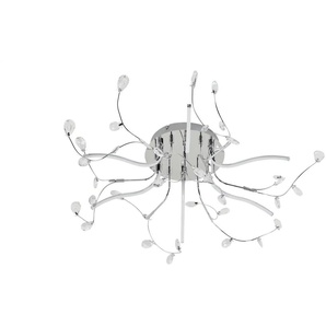 KHG LED-Kristall-Deckenleuchte  6-flammig  chrom   ¦ silber ¦ Maße (cm): H: 26  Ø: 73