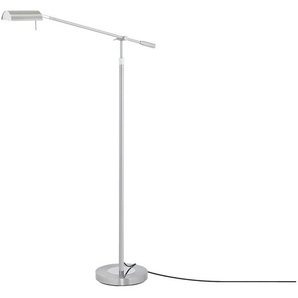 KHG LED-Leseleuchte  1-flammig  Nickel-matt   ¦ silber ¦ Maße (cm): B: 22 H: 125 T: 22.0