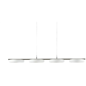 KHG LED-Pendelleuchte 4-flammig Nickel-matt - silber - Materialmix - 80 cm - 150 cm - cm 16,0 | Möbel Kraft