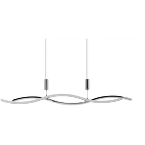 KHG LED-Pendelleuchte chrom `Wavy´ - silber - Materialmix - 108 cm - 150 cm - cm 8,0 | Möbel Kraft