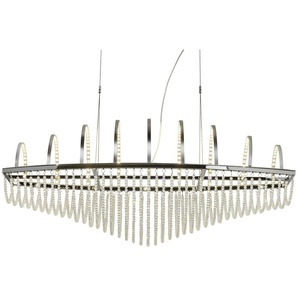 KHG LED- Pendelleuchte, mit Kristallbehang - silber - Materialmix - 100 cm - 150 cm - 45 cm | Möbel Kraft