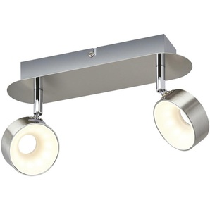 KHG LED-Spot  2-flammig  Nickel matt   ¦ silber ¦ Maße (cm): B: 28 H: 15 T: 8.0