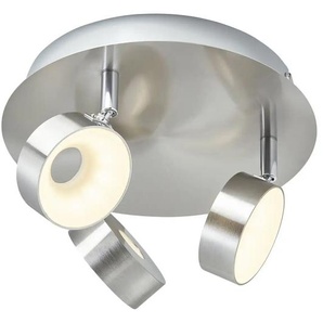 KHG LED-Spot 3-flammig Nickel matt - silber - Materialmix - 15 cm - 24.0 | Möbel Kraft