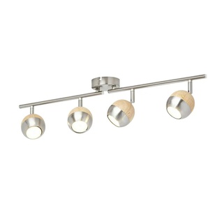 KHG LED-Spot 4-flammig mit Holz - braun - Materialmix - 69 cm - 15 cm - cm 18,0 | Möbel Kraft