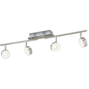 KHG LED-Spot 4-flammig Nickel matt - silber - Materialmix - 83,5 cm - 18,5 cm - cm 8,0 | Möbel Kraft