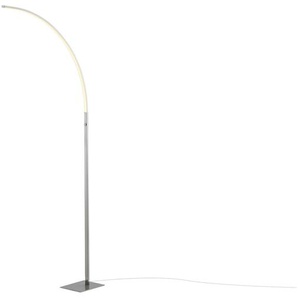 KHG LED-Stehleuchte, 1-flammig, nickel-matt - silber - Materialmix - 18 cm - 155 cm - 18 cm | Möbel Kraft