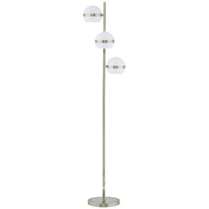 KHG LED-Stehleuchte, 3-flammig, Nickel-matt - Materialmix - 26,7 cm - 155 cm - 34 cm | Möbel Kraft