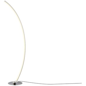 KHG LED-Stehleuchte  chrom mit Farbwechsler   ¦ silber ¦ Maße (cm): B: 43,5 H: 142 T: 25.0