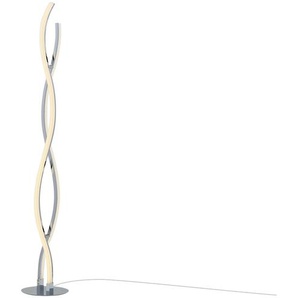 KHG LED-Stehleuchte, chrom `Wavy` - silber - Materialmix - 132 cm - [22.0] | Möbel Kraft
