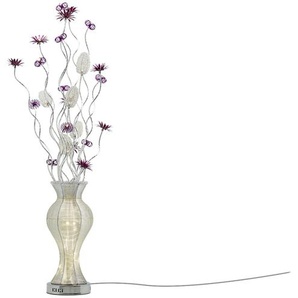 KHG LED-Stehleuchte Vasenform - silber - Materialmix - 30 cm - 130 cm - cm 25,0 | Möbel Kraft