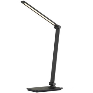 KHG LED-Tischeuchte, schwarz mit Qi-Charger - schwarz - Materialmix - 32,5 cm - 37 cm - 11 cm | Möbel Kraft