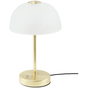 KHG LED-Tischleuchte  1-flammig  messing/ Alabasterglas   ¦ gold ¦ Maße (cm): H: 28  Ø: 17.5