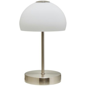 KHG LED- Tischleuchte, 1-flammig, nickel matt mit Touchdimmer - silber - Materialmix - 25 cm - [13.0] | Möbel Kraft