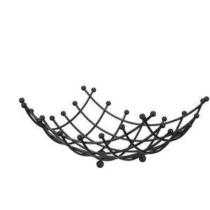 KHG Obstkorb flach | schwarz | Edelstahl | 31 cm | 31 cm | cm 14,5 |