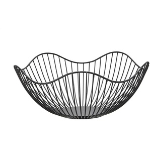 KHG Obstkorb - schwarz - Edelstahl - 28,5 cm - 12,5 cm | Möbel Kraft