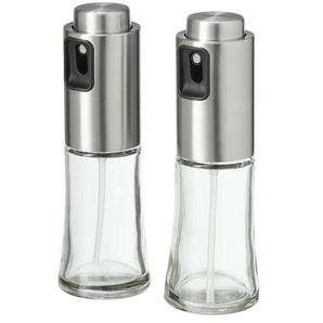 KHG Öl- und Essigspender   ¦ silber ¦ Edelstahl,Glas ¦ Maße (cm): H: 10,5  Ø: 5