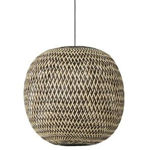 KHG Pendelleuchte 1-flammig Bambus geflochten ´groß´ - holzfarben - Materialmix - 150 cm - 48.0 | Möbel Kraft
