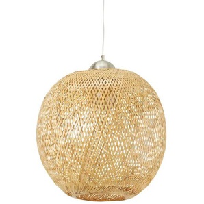 KHG Pendelleuchte 1-flammig Bambus Schirm - holzfarben - Materialmix - 150 cm - 45.0 | Möbel Kraft