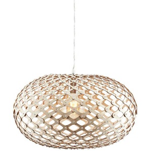 KHG Pendelleuchte, 1-flammig, nickel-matt/ holz ¦ holzfarben ¦ Maße (cm): H: 150  Ø: 50