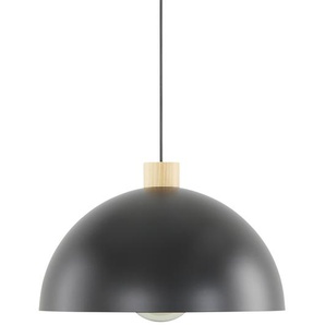 KHG Pendelleuchte  1-flammig  schwarz/ Holz   ¦ schwarz ¦ Maße (cm): H: 150  Ø: 40